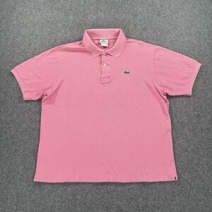 Lacoste Polo Shirt Men's 6 (Measures XL) Short Sleeve Pink